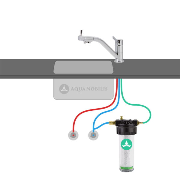 Anschlussschema Dreiwegewasserhahn Carbonit WS9