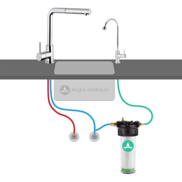 Anschlussschema Einwegewasserhahn Carbonit WS8P