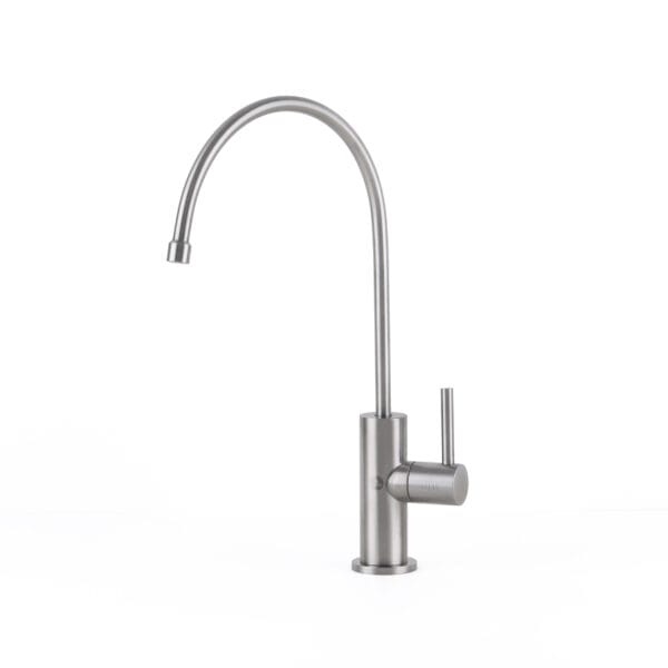 1 Wege Wasserhahn QuadroDesign Idealaqua Inox 235 AS Edelstahl matt Frontansicht