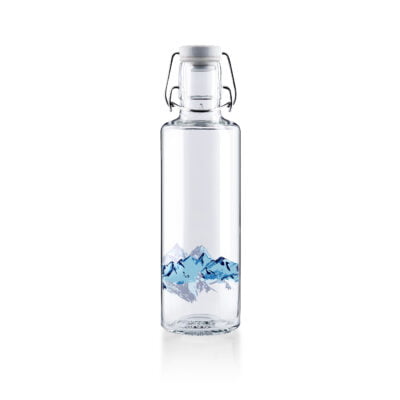 Soulbottle Alpenblick (0,6 Liter) Glasflasche mit Bügelverschluss Rückansicht