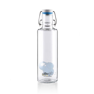 Soulbottle Der Elefant (0,6 Liter) Glasflasche mit Bügelverschluss Rückansicht