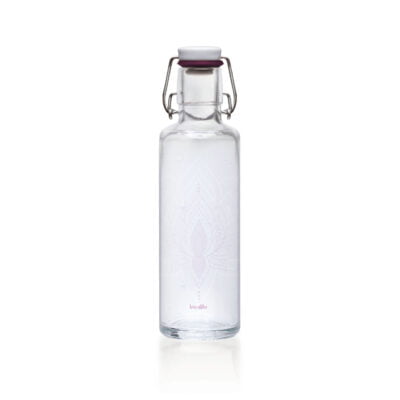 Soulbottle Just breathe (0,6 Liter) Glasflasche mit Bügelverschluss Rückansicht